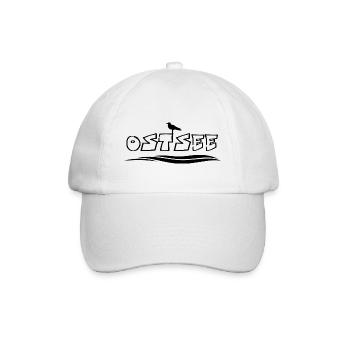 Ostsee Möwe Wellen - Baseballkappe - Weiß/Weiß - Vorne