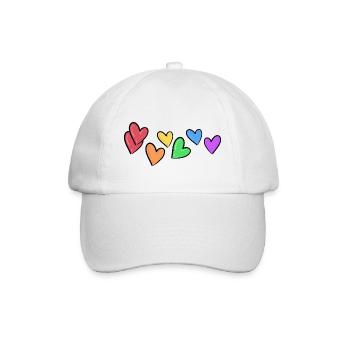 LGBT regenbogen love pride - Baseballkappe - Weiß/Weiß - Vorne