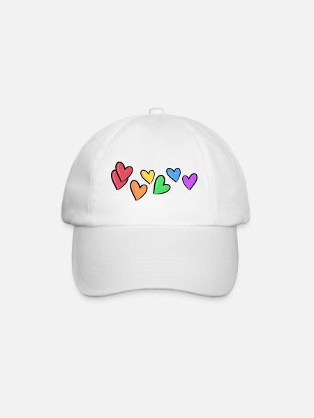 LGBT regenbogen love pride - Baseballkappe - Weiß/Weiß
