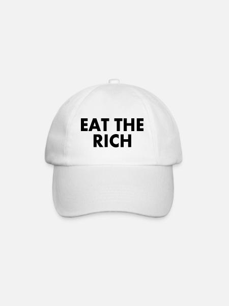Eat the rich - Baseballkappe - Weiß/Weiß