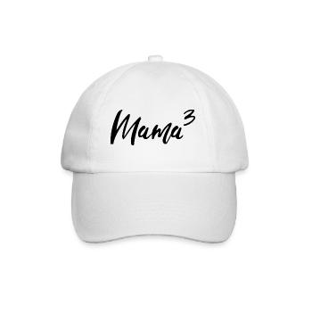 Mama Hoch Drei - Baseballkappe - Weiß/Weiß - Vorne
