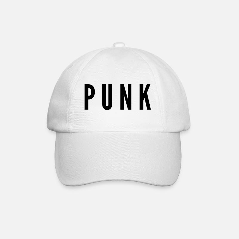 Punk - Baseballkappe - Weiß/Weiß