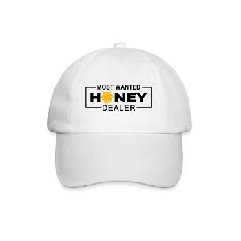 Hobbyimker Imker liebt Honig "Honey-dealer" - Baseballkappe - Weiß/Weiß - Vorne
