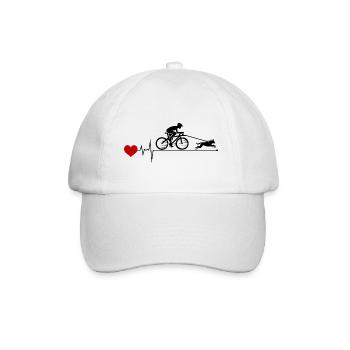 Bikejöring HundScooting Hund Sport Fahrrad Fahrrad - Baseballkappe - Weiß/Weiß - Vorne