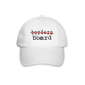 skateboard skater longboard skatepark - Baseballkappe - Weiß/Weiß - Vorne