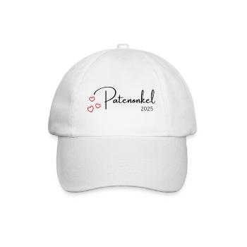 Patenonkel 2025 - Baseballkappe - Weiß/Weiß - Vorne