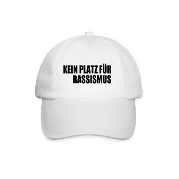 kein platz für rassismus - Baseballkappe - Weiß/Weiß - Vorne
