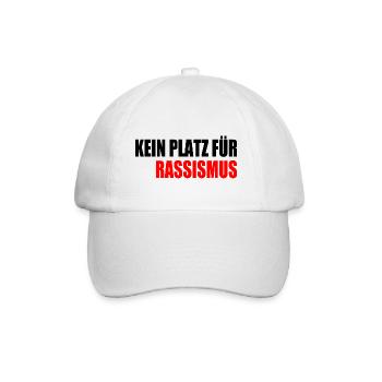 kein platz für rassismus - Baseballkappe - Weiß/Weiß - Vorne