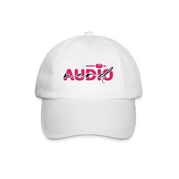 Audio Music Nerd Minimal Techno DJ - Baseball Cap - white/white - Front