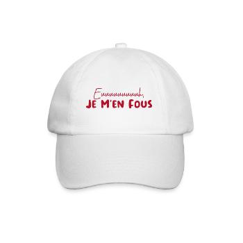 Euh je m'en fous. Cadeau humour - Casquette classique - blanc/blanc - Devant