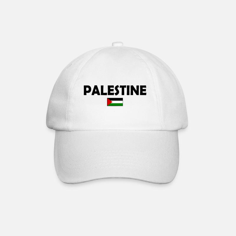 Free Palestine - Baseballkappe - Weiß/Weiß