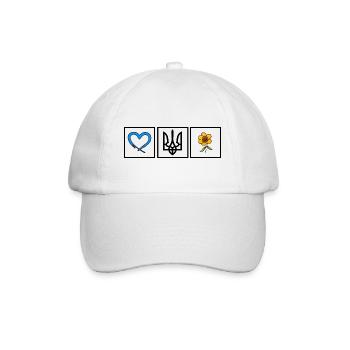 UKRAINE "liberated sunflower" slava ukraini - Baseball Cap - white/white - Front