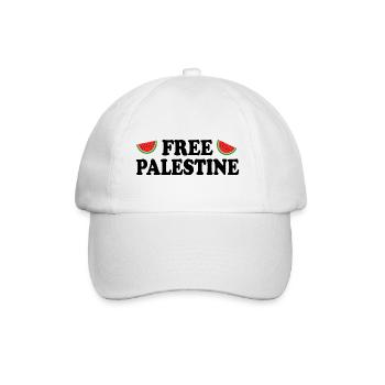 Free palestine - Baseballkappe - Weiß/Weiß - Vorne