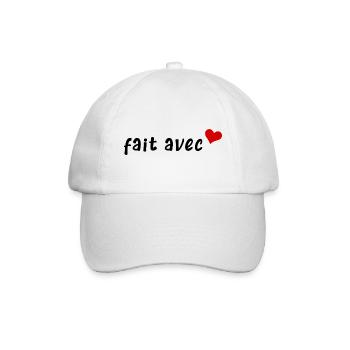 fait avec amour - Casquette classique - blanc/blanc - Devant