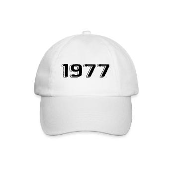 Vintage 1977 Naissance Anniversaire Rétro 1977 - Casquette classique - blanc/blanc - Devant