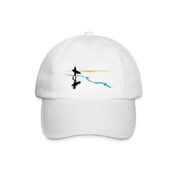 Surfeur à la plage - Casquette classique - blanc/blanc - Devant
