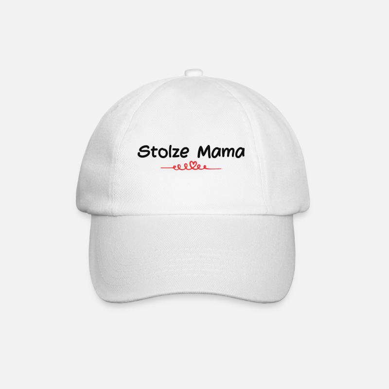 Stolze Mama - Baseballkappe - Weiß/Weiß