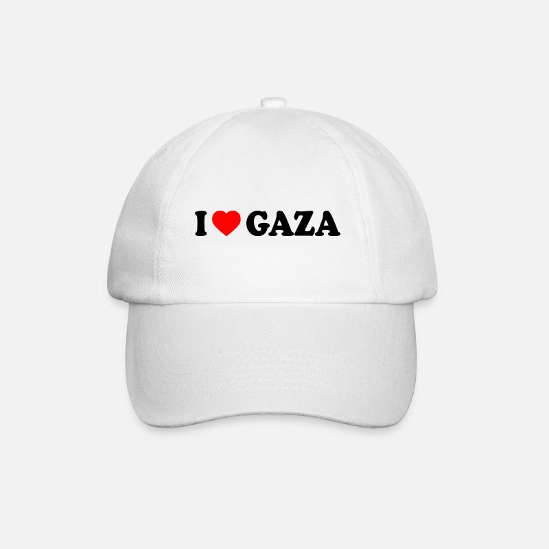 I love gaza - Casquette classique - blanc/blanc