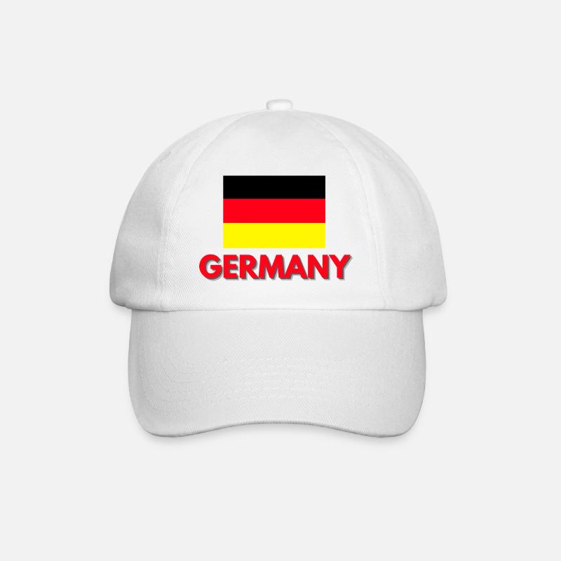 Deutschland,Germany,Germany, - Baseball Cap - white/white