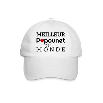 Meilleur Papounet du Monde! - Casquette classique - blanc/blanc - Devant