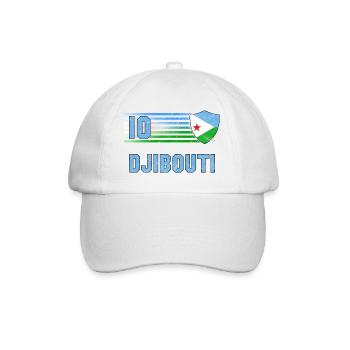 Dschibuti Fußball Mannschaft - Baseballkappe - Weiß/Weiß - Vorne
