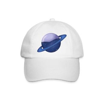 Galaxie-Planet - Baseballkappe - Weiß/Weiß - Vorne