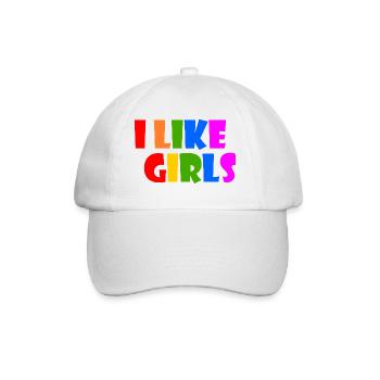 I like girls - Baseballkappe - Weiß/Weiß - Vorne
