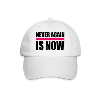 Never again is now - Casquette classique - blanc/blanc - Devant