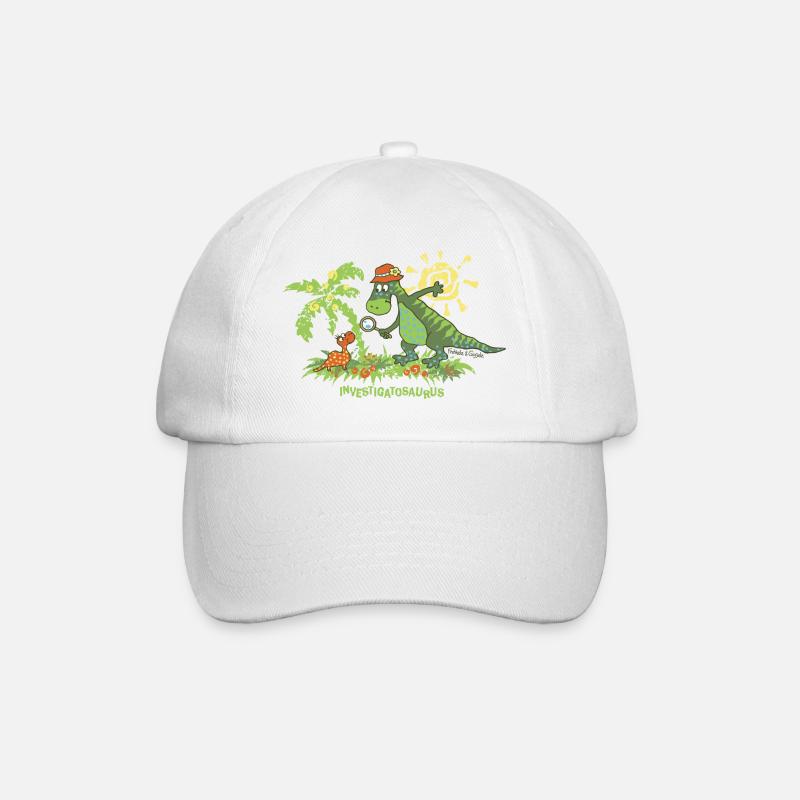 Investigatosaurus - Baseballkappe - Weiß/Weiß