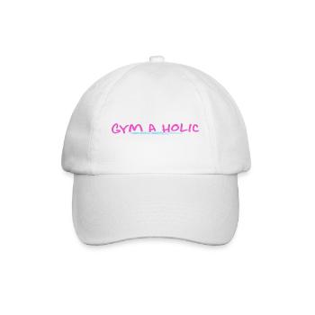 calisthenics gym no excuses gymaholic - Baseball Cap - white/white - Front