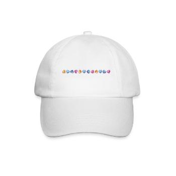 Coeurs, Mignon, Amour, Amour, Coloré - Casquette classique - blanc/blanc - Devant