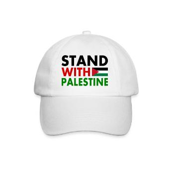 Stand with palestine - Baseball Cap - white/white - Front
