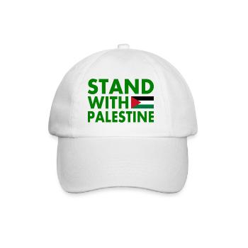 Stand with palestine - Baseball Cap - white/white - Front