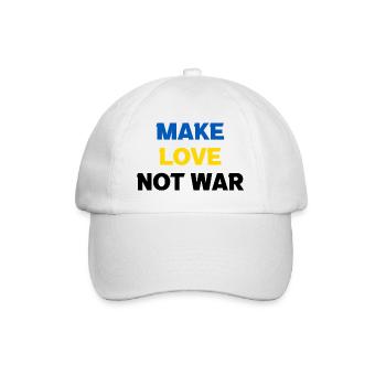 Faire l’amour pas la guerre Paix Mondiale Ukraine - Casquette classique - blanc/blanc - Devant