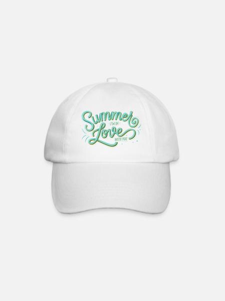 Summer I am in love with you - Baseballkappe - Weiß/Weiß
