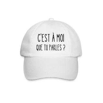 c'est à moi que que tu parles - Casquette classique - blanc/blanc - Devant