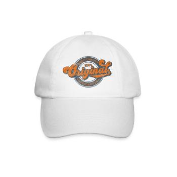 Denim original qualité rétro vintage bleu orange - Casquette classique - blanc/blanc - Devant