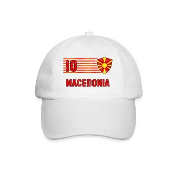 Équipe de Macédoine de football - Casquette classique - blanc/blanc - Devant