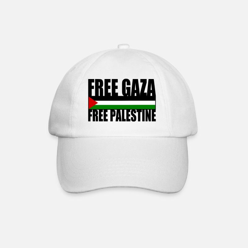 Free gaza free palestine - Baseballkappe - Weiß/Weiß