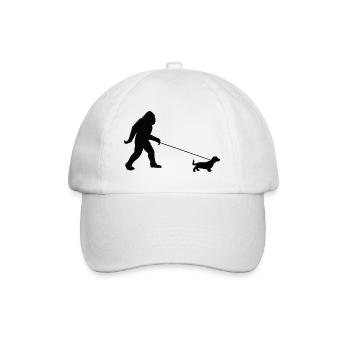 Yeti and Dachshund - Baseball Cap - white/white - Front
