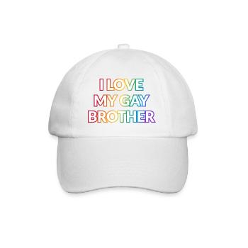 J’aime mon frère gay - Casquette classique - blanc/blanc - Devant