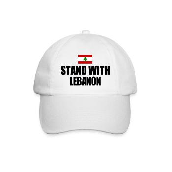 STAND WITH LEBANON - Baseball Cap - white/white - Front