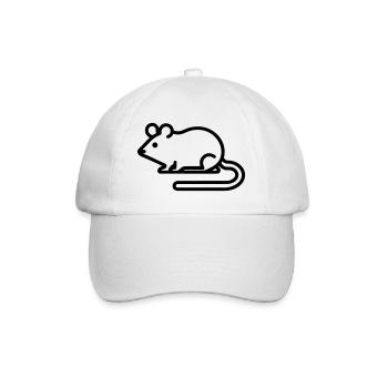 Charming Minimalist Mouse Icon for All Occasions - Baseballkappe - Weiß/Weiß - Vorne