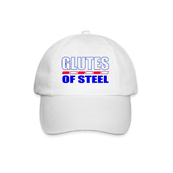 GLUTFS OF STEEL GYM - Baseball Cap - white/white - Front