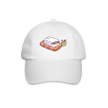 Sushi mignon ayant Suntan drôle - Casquette classique - blanc/blanc - Devant