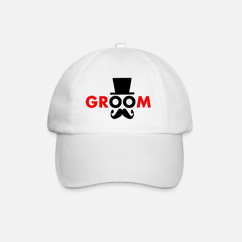 Groom - Baseballkappe - Weiß/Weiß
