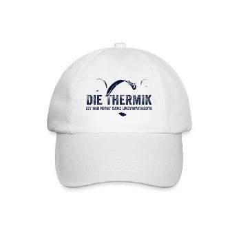 Die Thermik ist mir nicht ganz unsympathisch - Baseballkappe - Weiß/Weiß - Vorne
