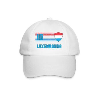 Luxemburg Fußball Mannschaft - Baseballkappe - Weiß/Weiß - Vorne
