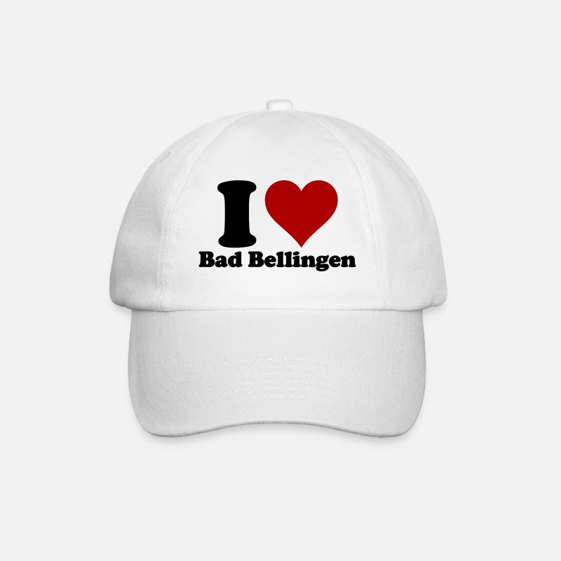 I Love Bad Bellingen - Baseballkappe - Weiß/Weiß