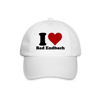 I Love Bad Endbach - Baseballkappe - Weiß/Weiß - Vorne